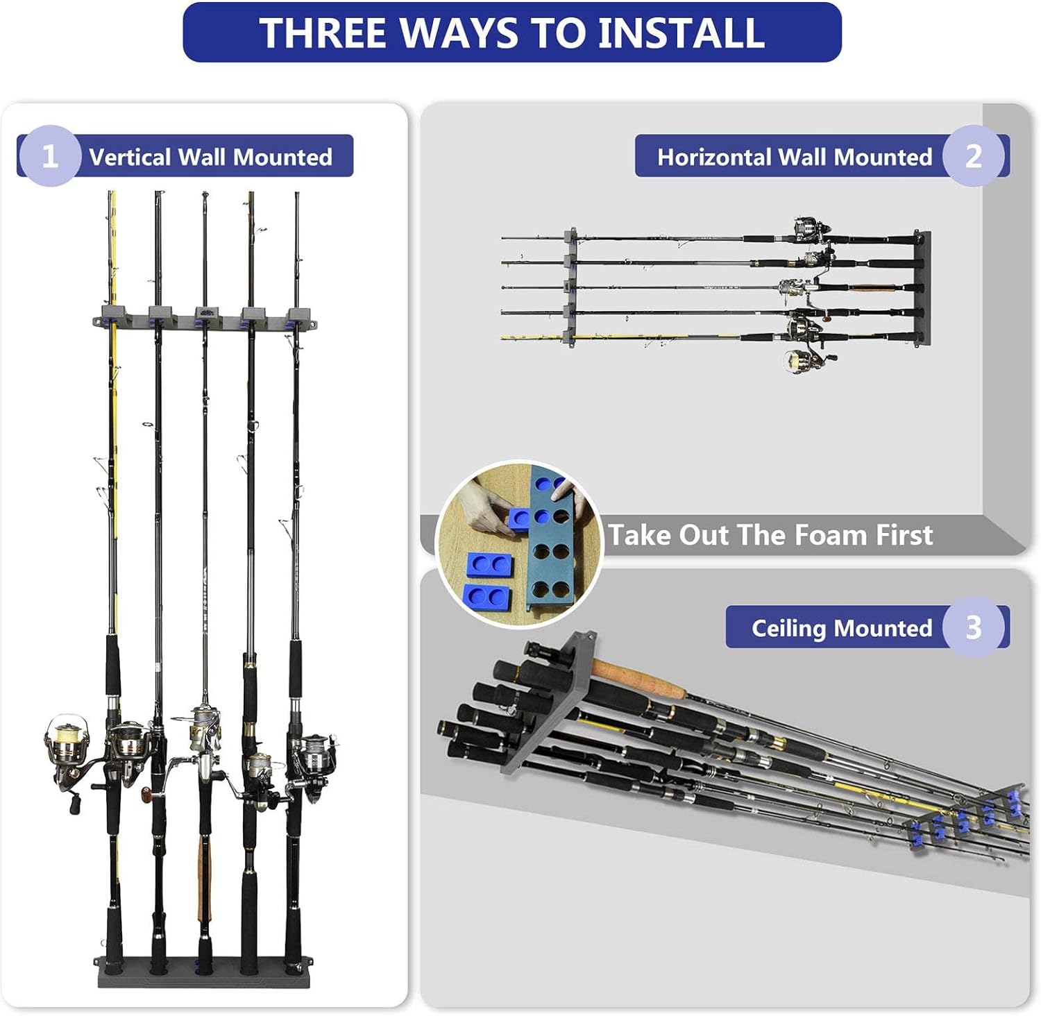 Support de Canne à pêche Vertical - Porte canne spining