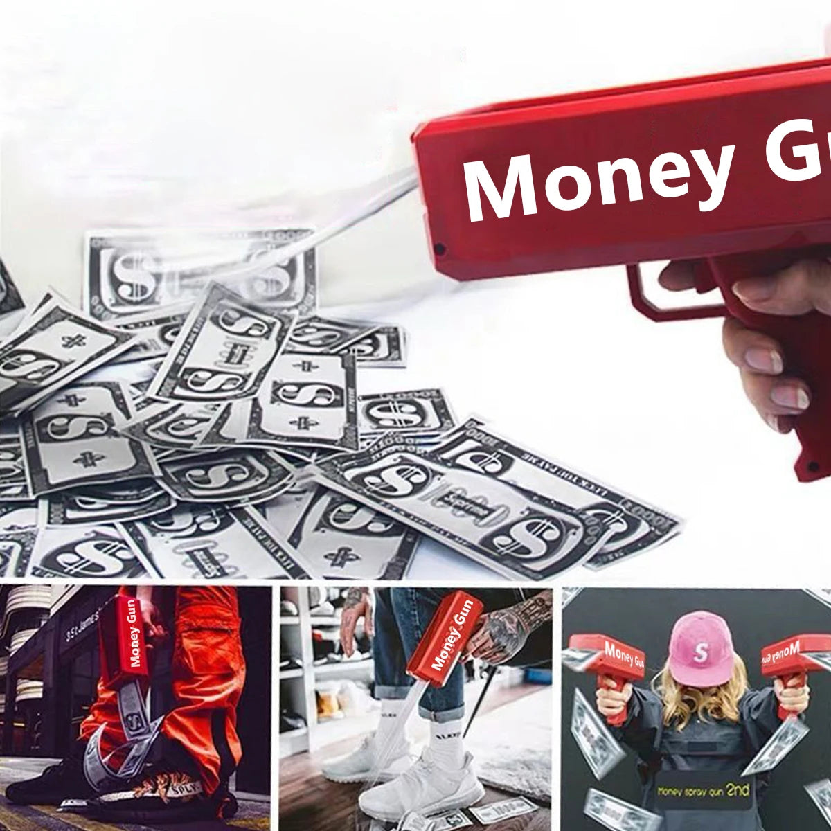 Super Money Gun Shooter Toys For Money Spray