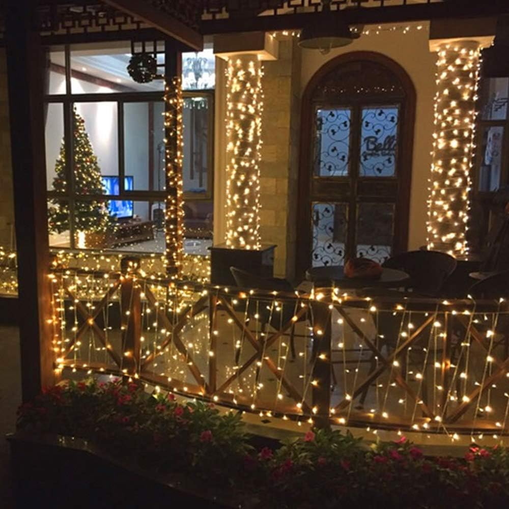 Guirlande de fête lumineuse décoratif 100 LED - 10M jaune