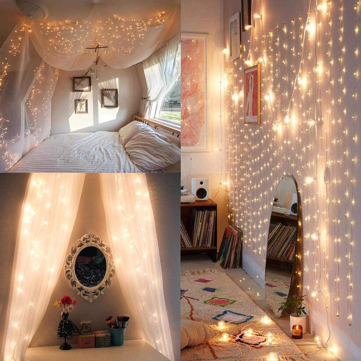 Guirlande de fête lumineuse décoratif 100 LED - 10M jaune