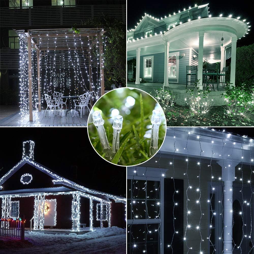 Guirlande de fête lumineuse décoratif 100 LED - 10M blanc