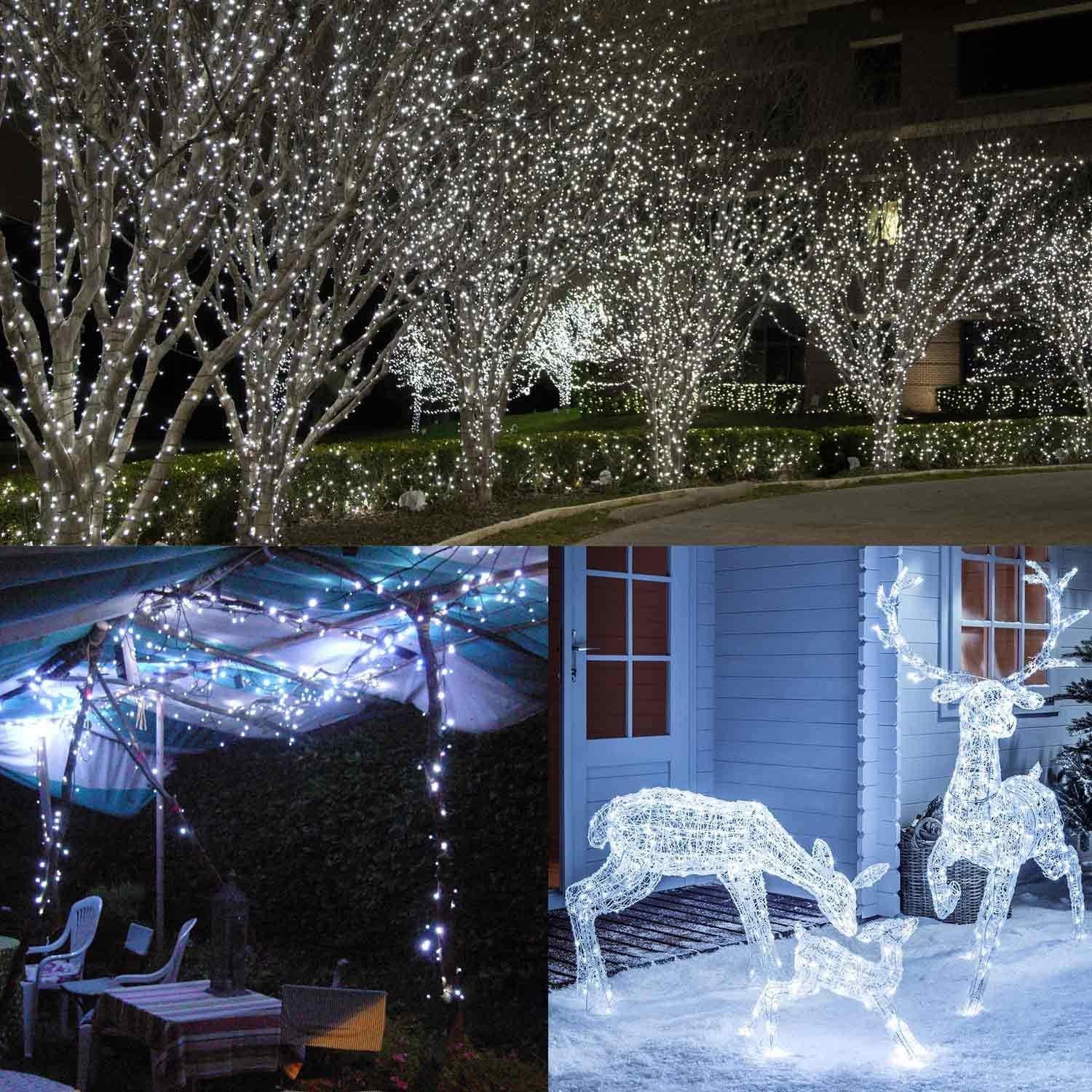Guirlande de fête lumineuse décoratif 100 LED - 10M blanc
