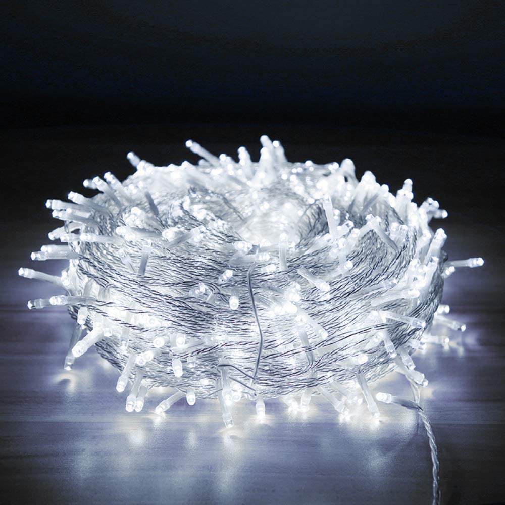 Guirlande de fête lumineuse décoratif 100 LED - 10M blanc
