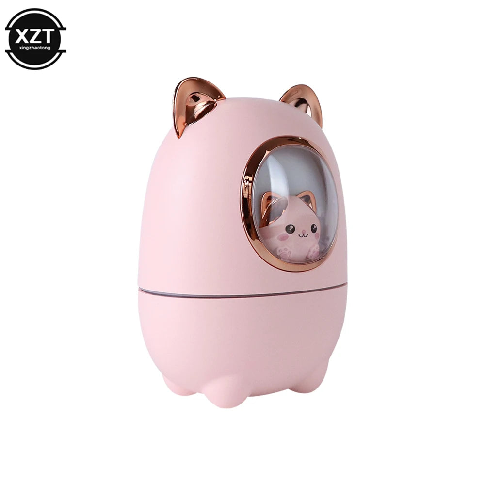 Cartoon Cat Air Humidifier Cute Silent USB Recharging Diffuser Aroma