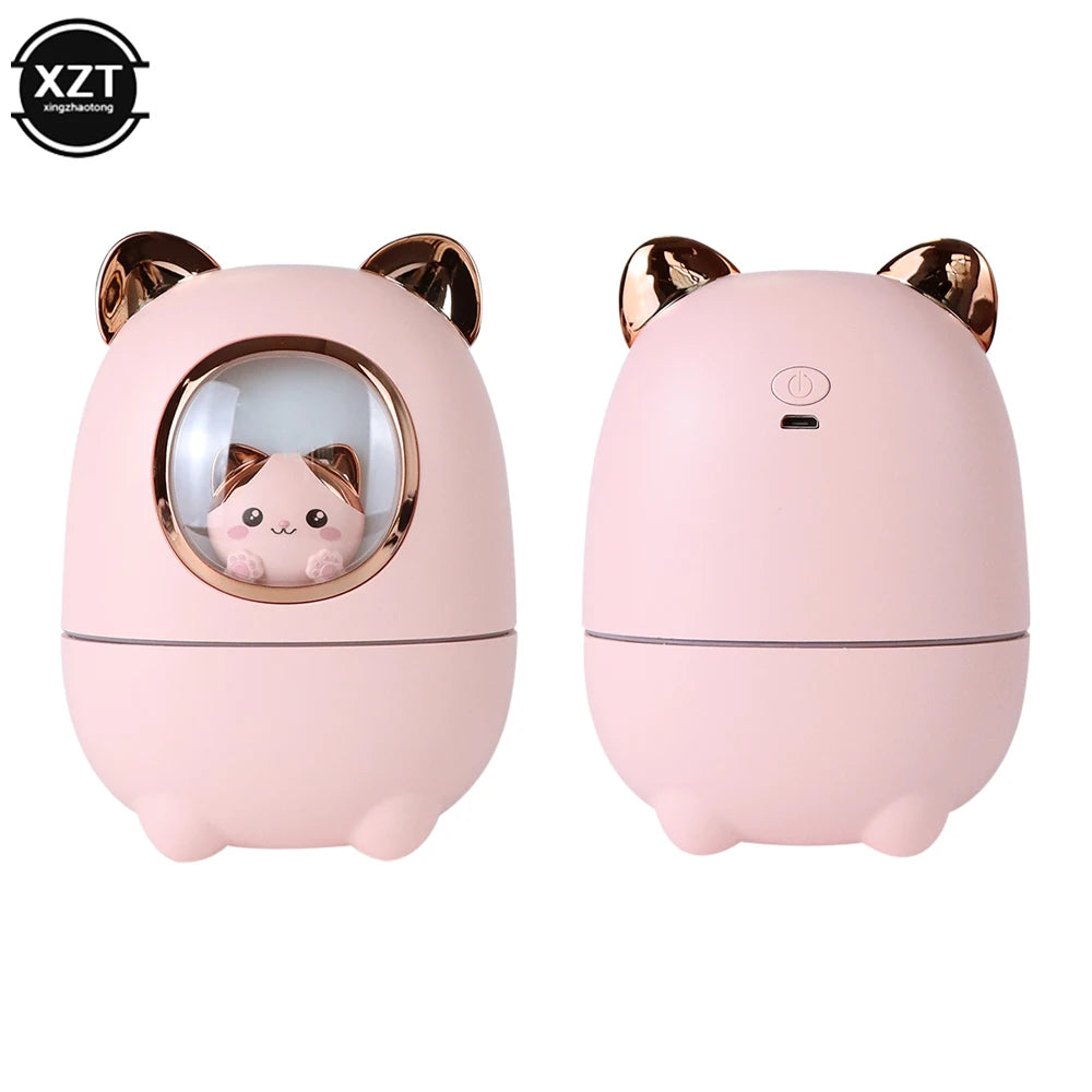 Cartoon Cat Air Humidifier Cute Silent USB Recharging Diffuser Aroma
