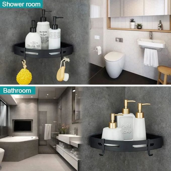 Lot 2 Etageres angle - Organisateur Pour coin de douche