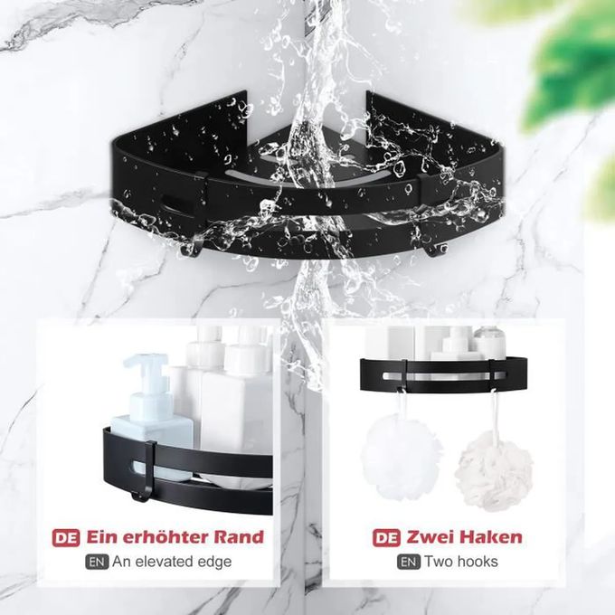 Lot 2 Etageres angle - Organisateur Pour coin de douche