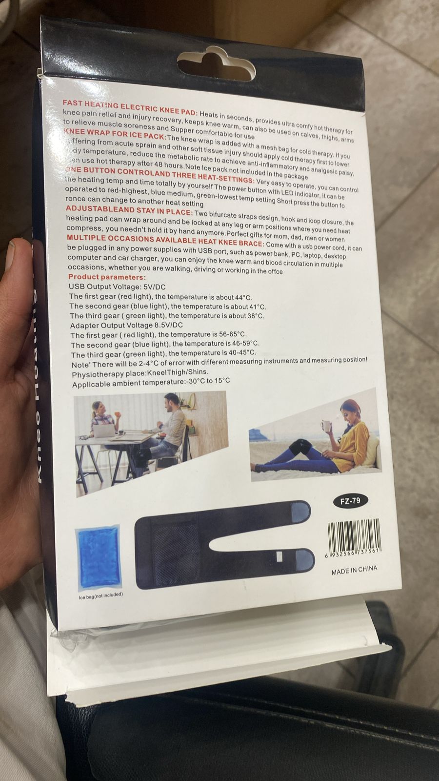 Genouillère Électrique Chauffante