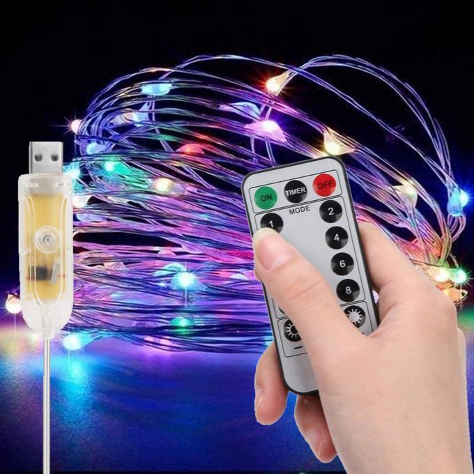Guirlande Lumineuse USB Multicolore 100 LED RGB