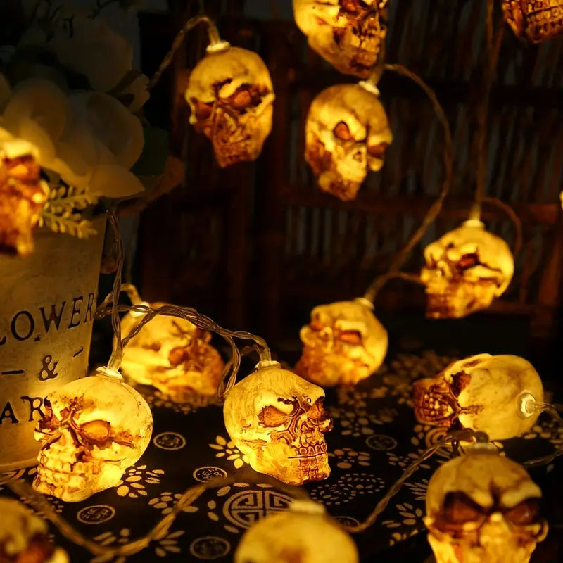 Guirlandes Crane Lumineuse Halloween - Tête de mort