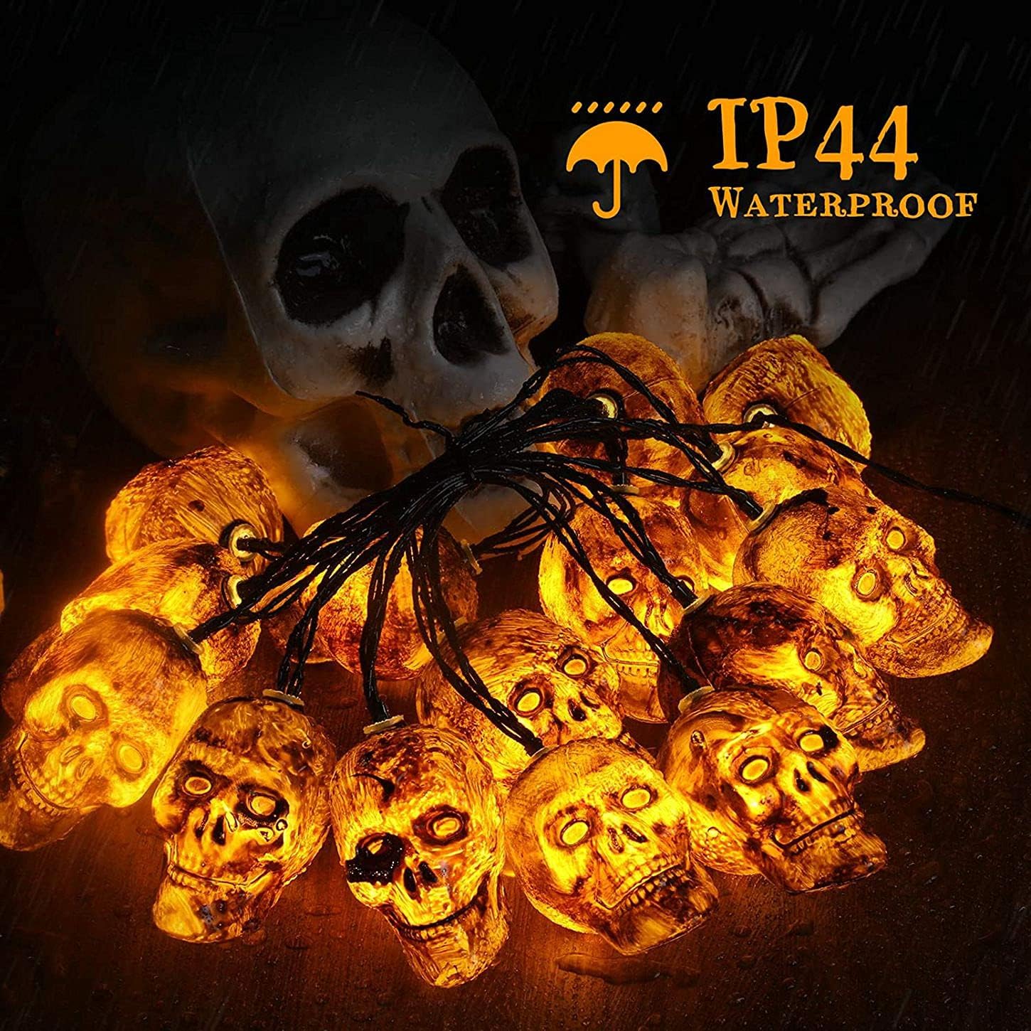Guirlandes Crane Lumineuse Halloween - Tête de mort