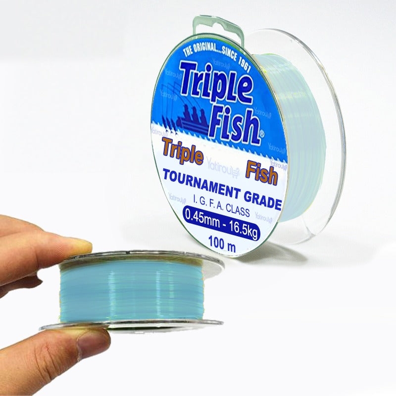 Bobine Fil de pêche en nylon transparent 100 mètres