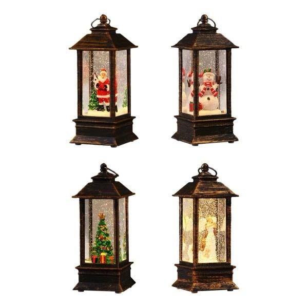 Lanterne de noël suspendue Vintage à Led-lampe de noël