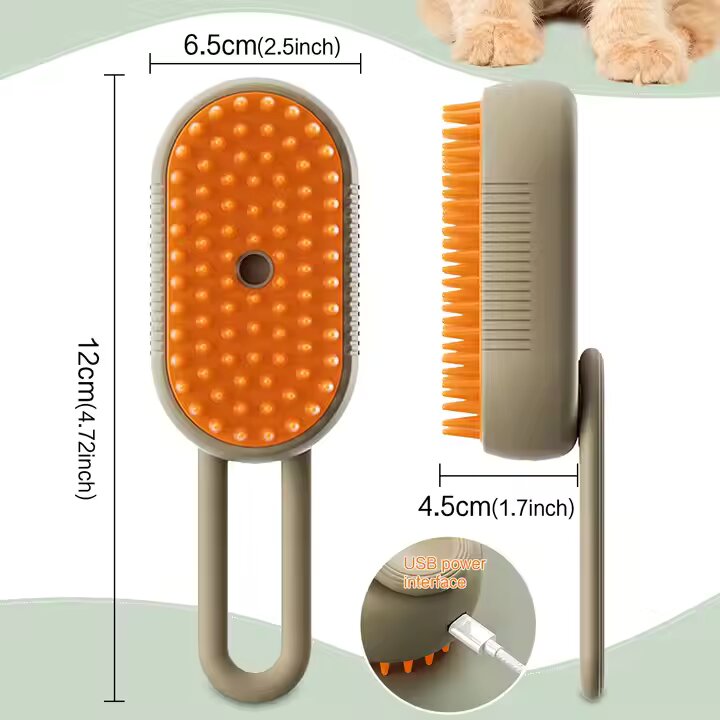 Brosse de Massage Électrique 3 en 1 pour Chat