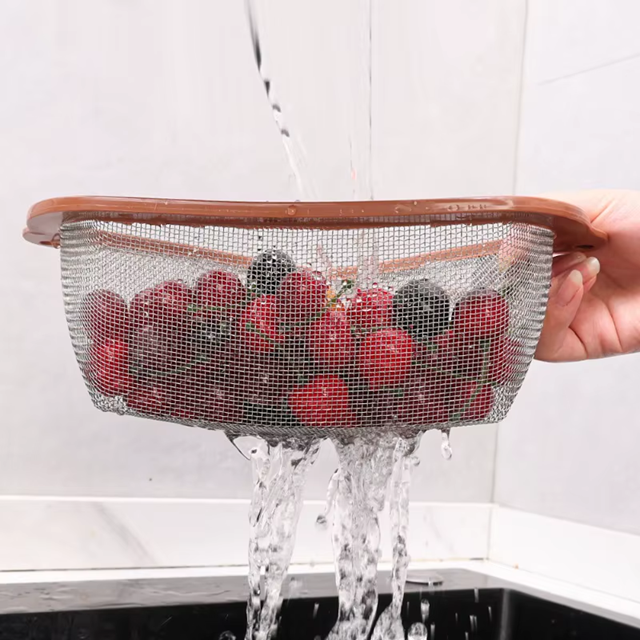 Panier d'angle pour évier de cuisine