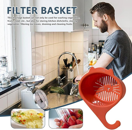 Panier d'égouttage multifonctionnel pour évier de cuisine