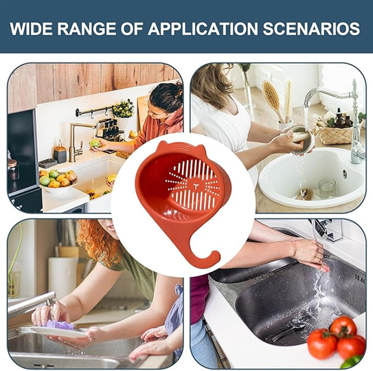 Panier d'égouttage multifonctionnel pour évier de cuisine