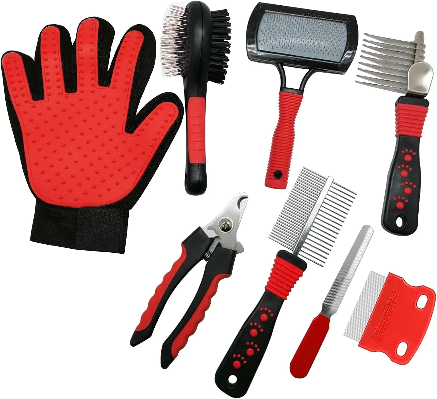 Kit de Toilettage Complet 8-en-1 pour Chats et Chiens