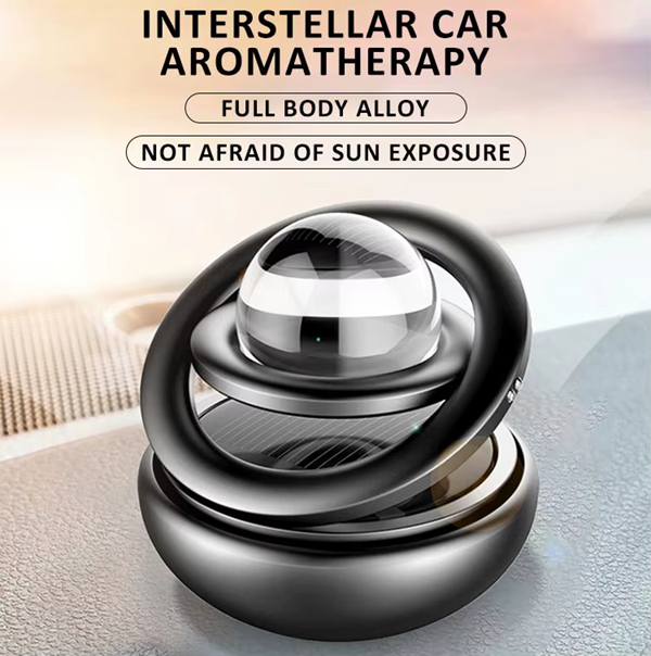 Diffuseur d'aromathérapie Solaire Rotatif Pour Voiture