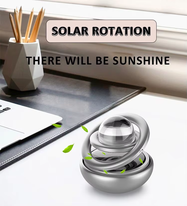 Diffuseur d'aromathérapie Solaire Rotatif Pour Voiture