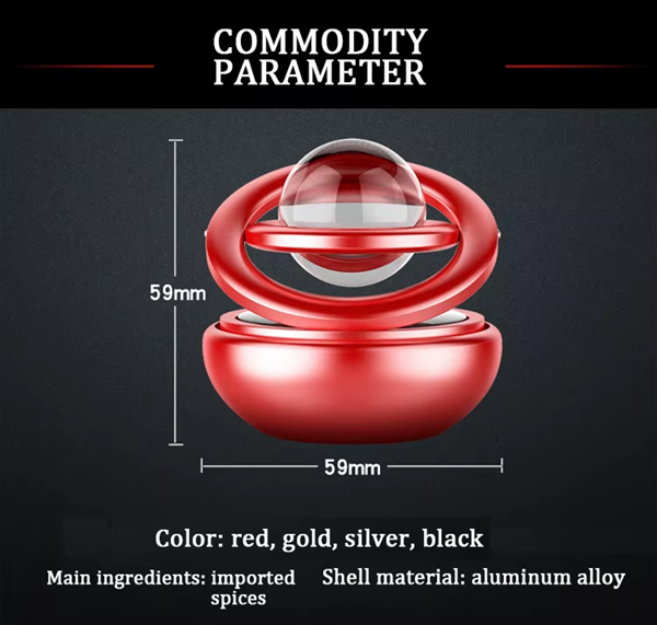 Diffuseur d'aromathérapie Solaire Rotatif Pour Voiture