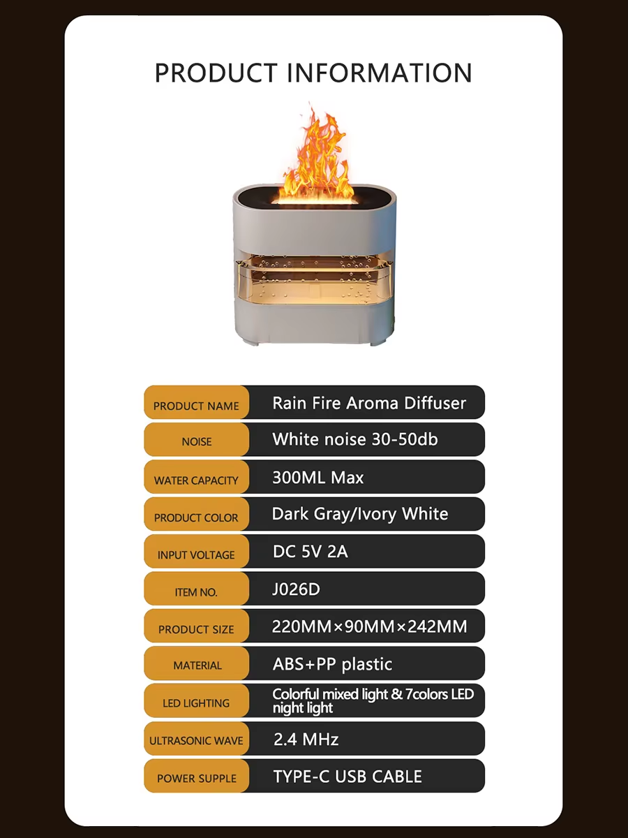 Diffuseur d'Aromathérapie Rainfire – Brume Relaxante