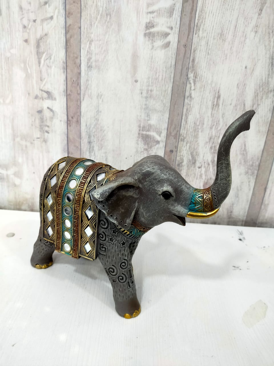 Statue résine éléphant 4-32-25