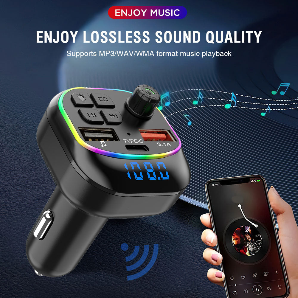 Chargeur Voiture M54 - Lecteur MP3 Bluetooth + FM + Charge Rapide QC3.0