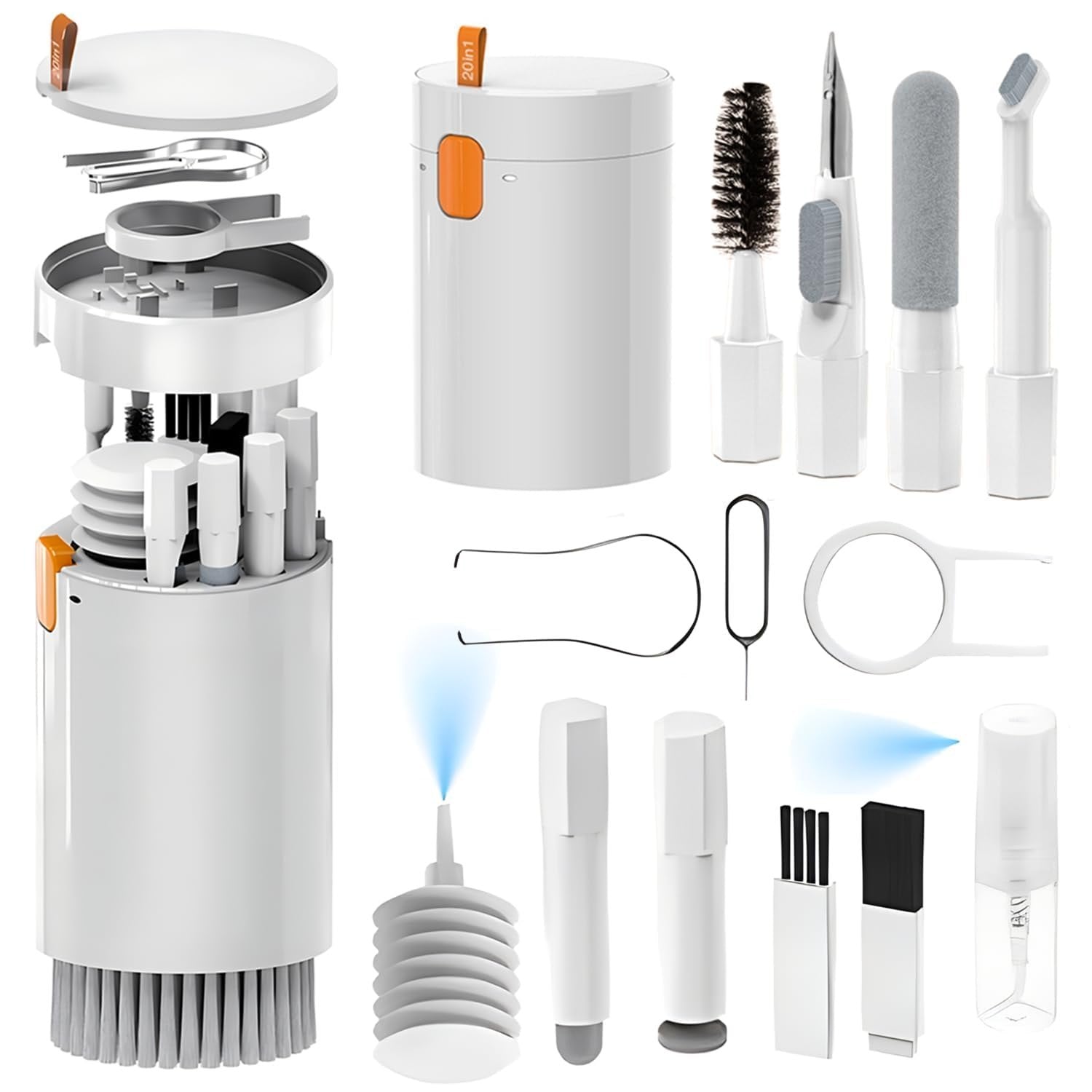 20 in 1 Multifunctional Cleaning Kit for Keyboards, Screens, Earphones, and Electronic Devices