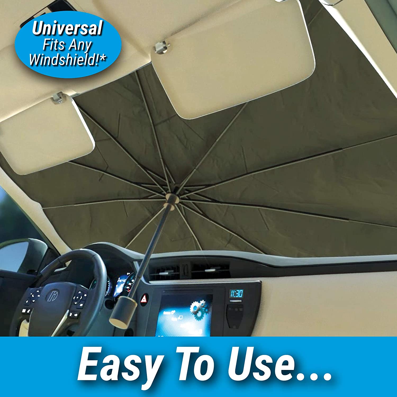 Parasol Pare-Brise Voiture Pliable 130×79cm