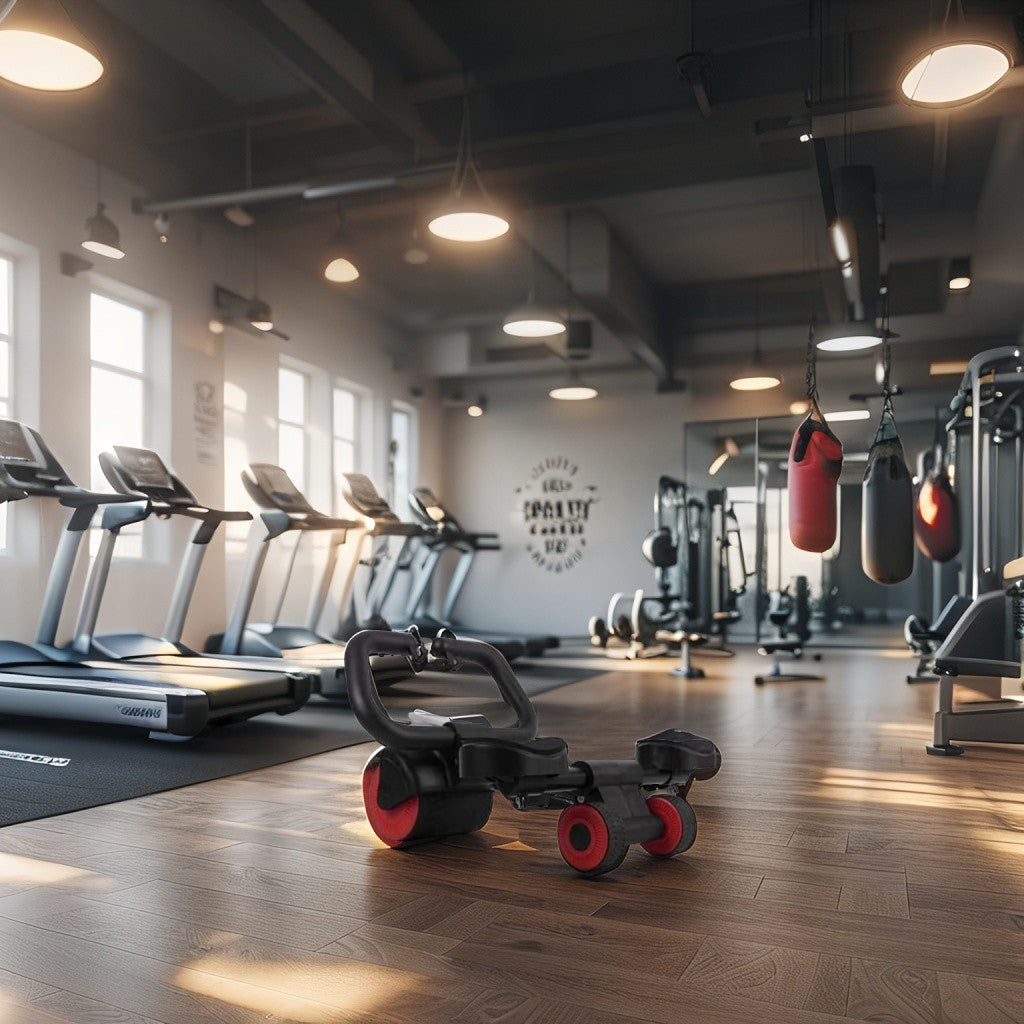 Rouleau Abdominal 2-en-1 avec Rebond Automatique