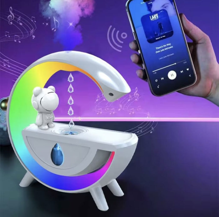 Diffuseur D'arômes Anti-Gravité avec Haut-parleur Bluetooth & Lumière RGB