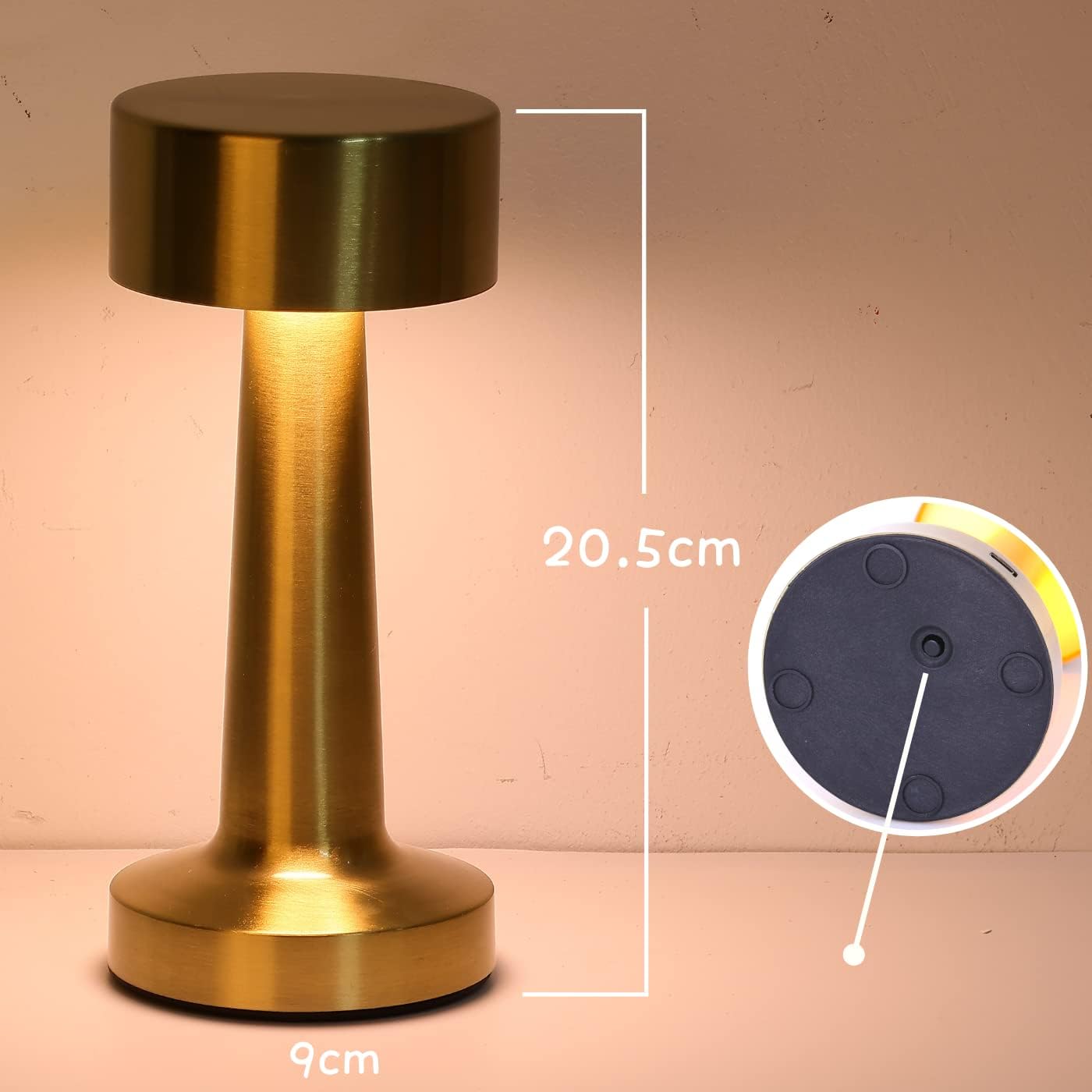 Lampe de Table rétro en métal tactile