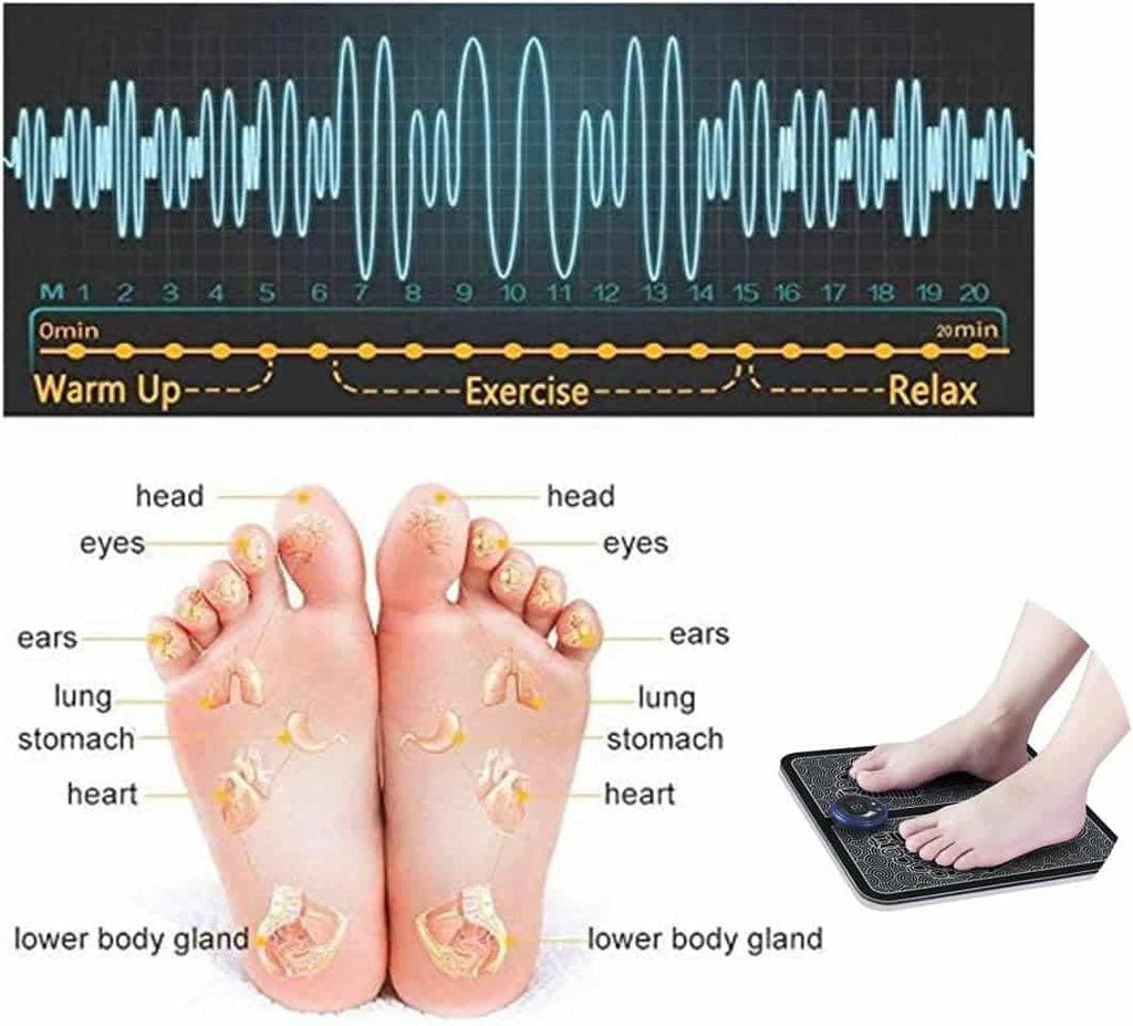 Tapis de massage des pieds-points d'acupuncture bioélectrique soulage la douleur
