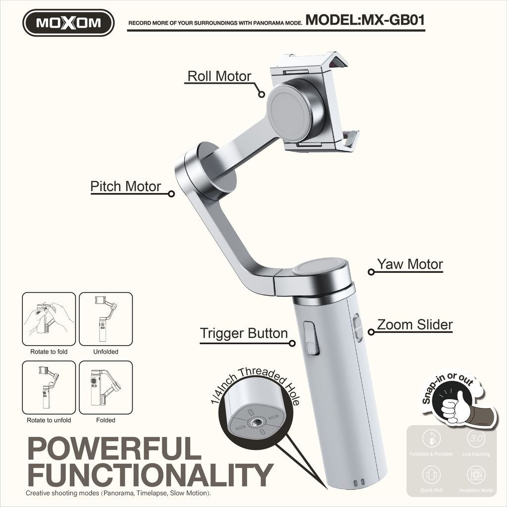 Stabilisateur gimbal MOXOM GB01