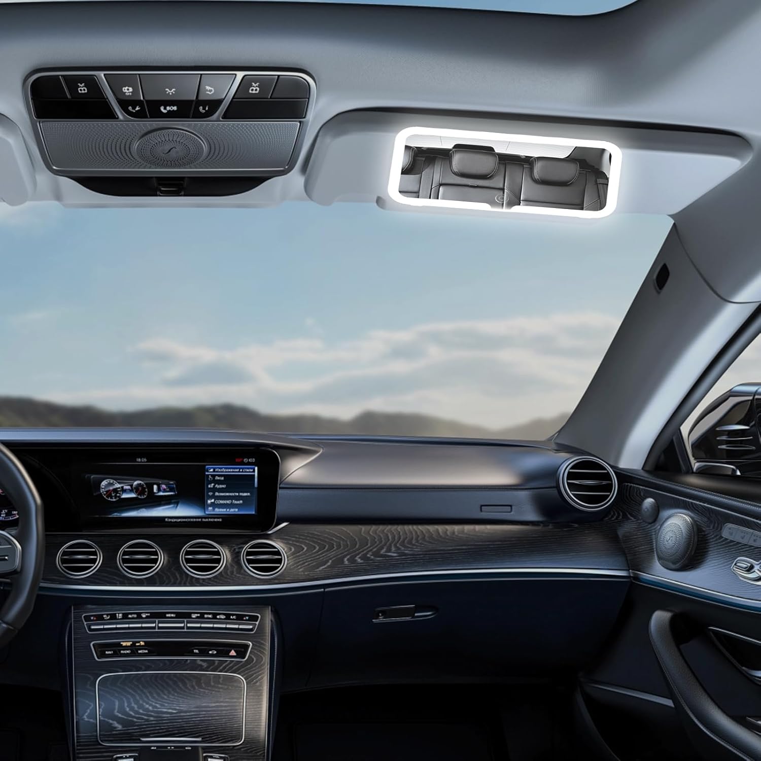 Miroir pare-soleil de voiture