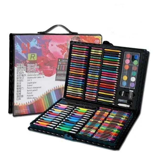 Coffret de Dessin Professionnel 208 Pièces pour Enfants