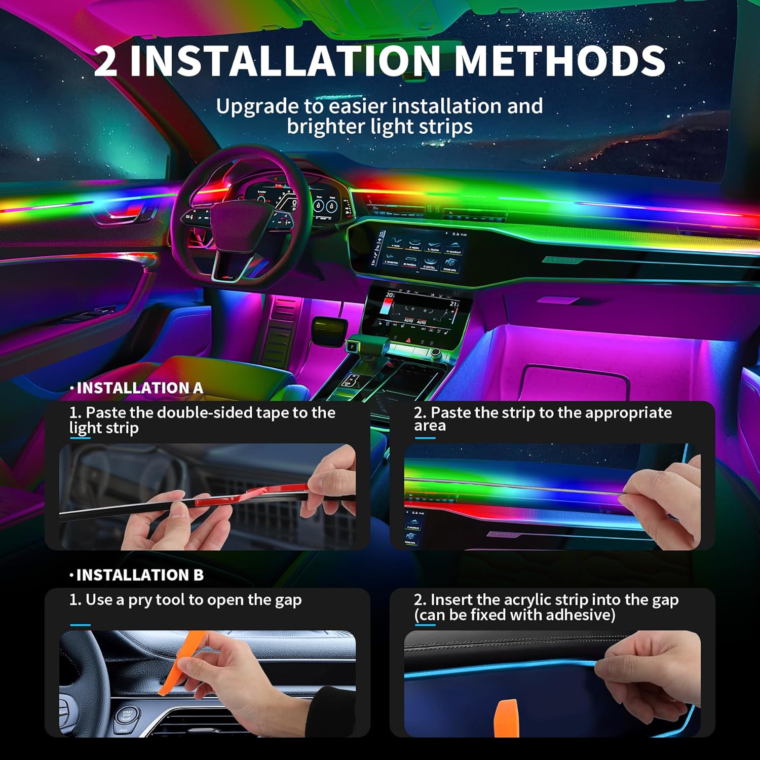 Éclairage LED Voiture Intérieur 5m