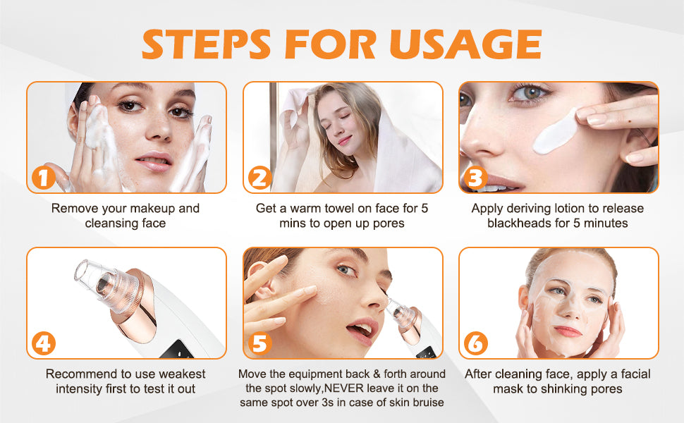 Aspirateur électrique visage pour les points noirs