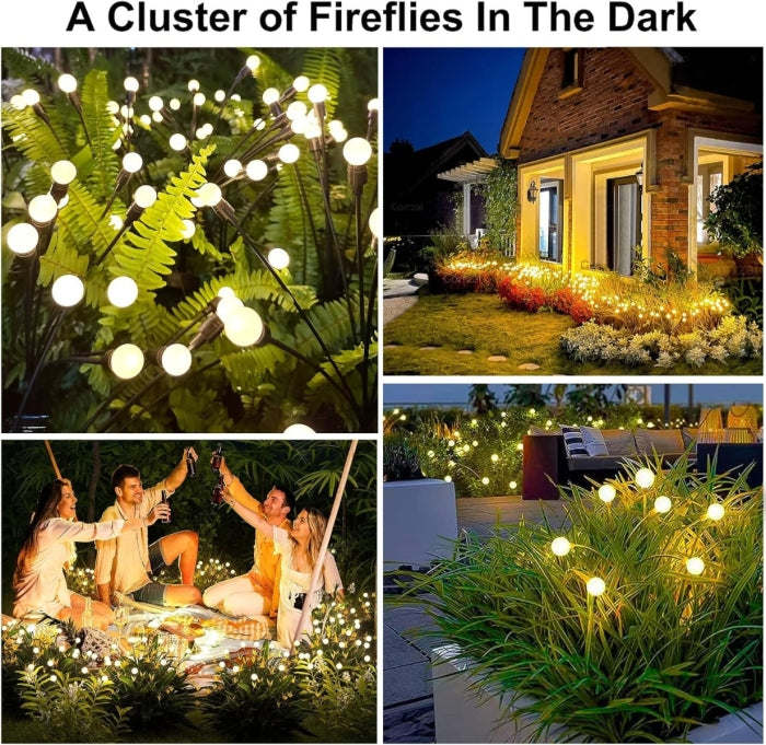 2 Lot De 8 Lampes de Jardin Solaires à LED Blanches Chaudes