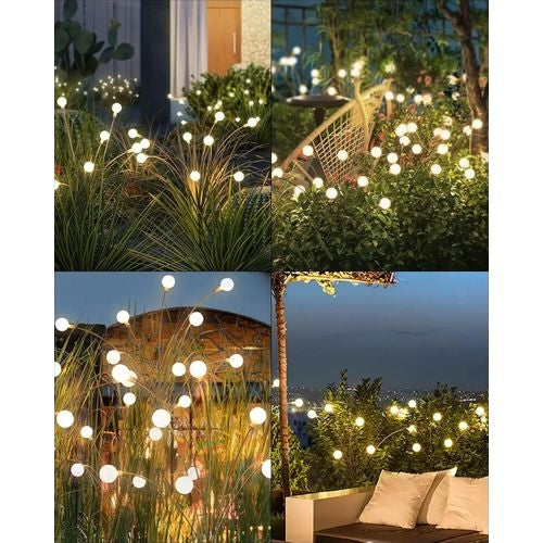 2 Lot De 8 Lampes de Jardin Solaires à LED Blanches Chaudes