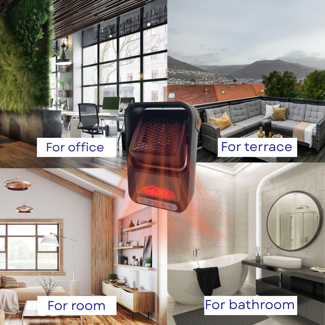 Mini chauffage d'appoint intelligent à flamme 3D