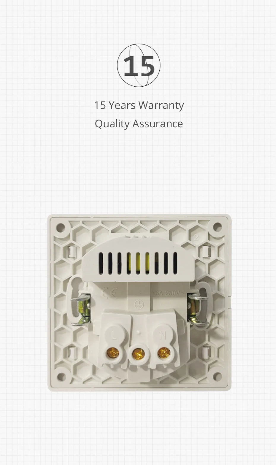 Prise murale européenne Wallpad avec ports USB et Type C