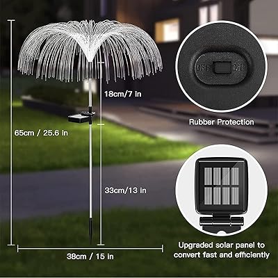 Lampe solaire imperméable à Double couche 2pcs